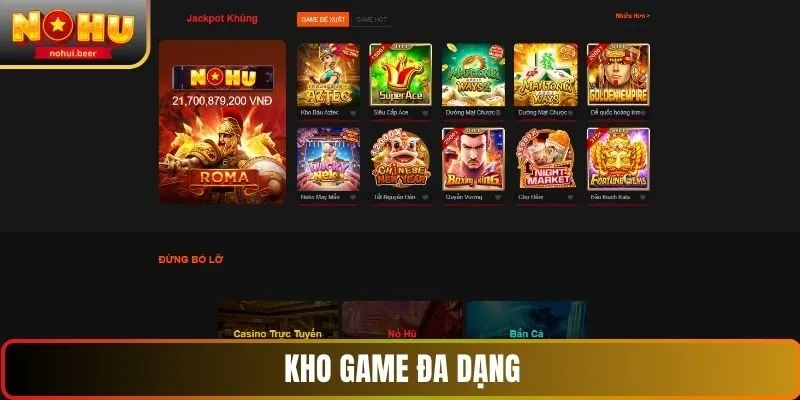 Giới thiệu kho game NOHU
